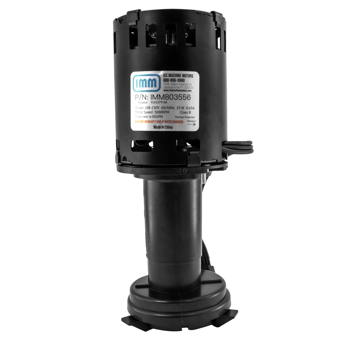 Replacement Ice O Matic 9161079-03 Water Pump, 3000RPM, 320V