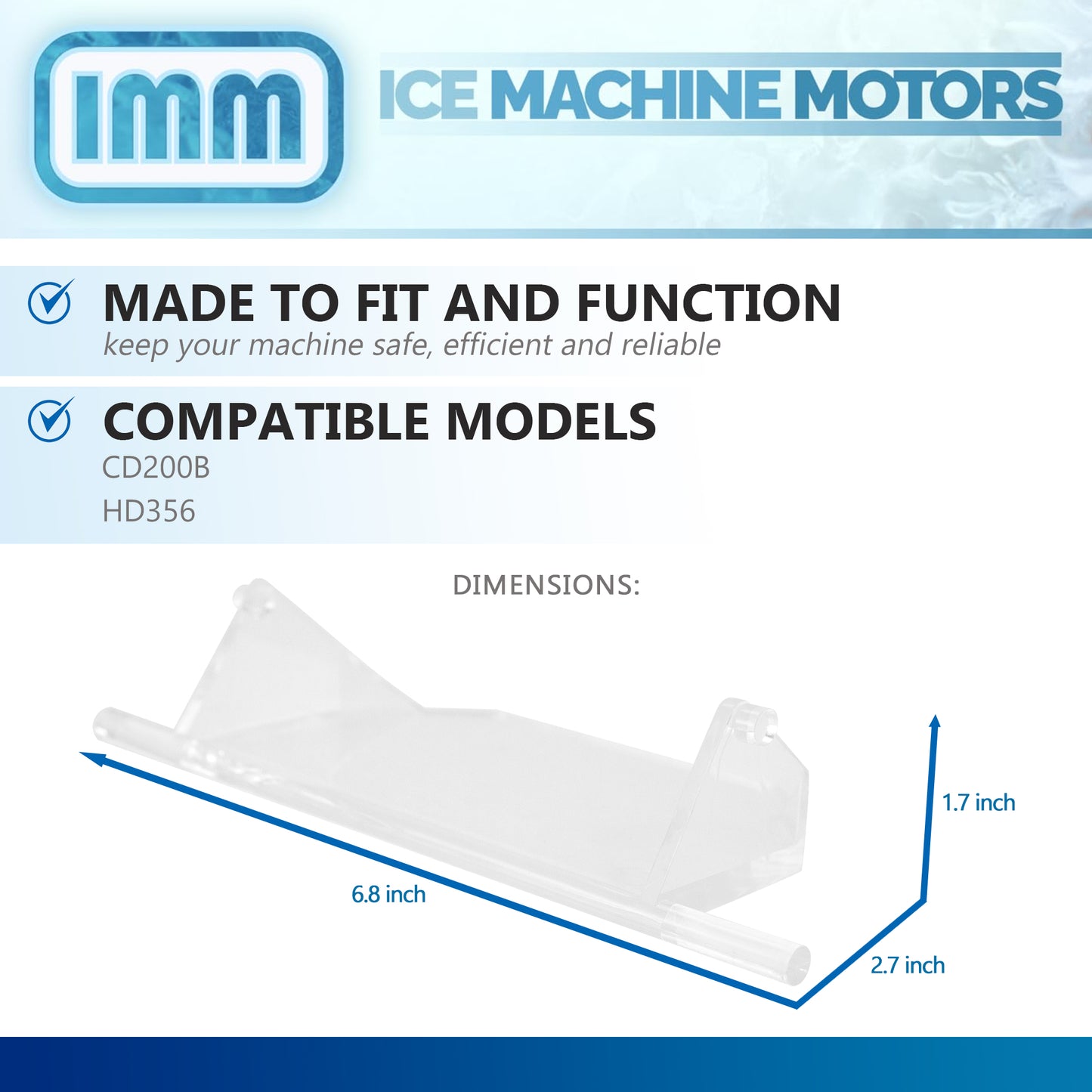 IMM Ice Chute Flap Replacement for Scotsman 02-1995-01