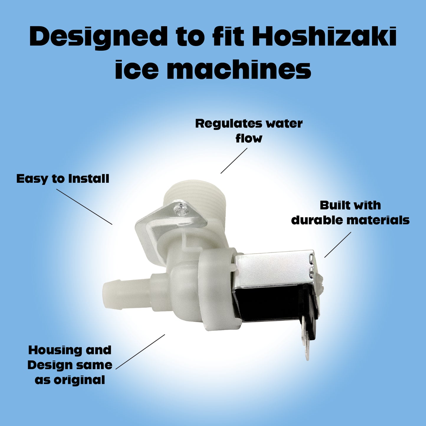 IMM Water Valve Solenoid Replacement for Hoshizaki 4A5309-01 Solenoid Valve, Water, 24V, 50/60HZ
