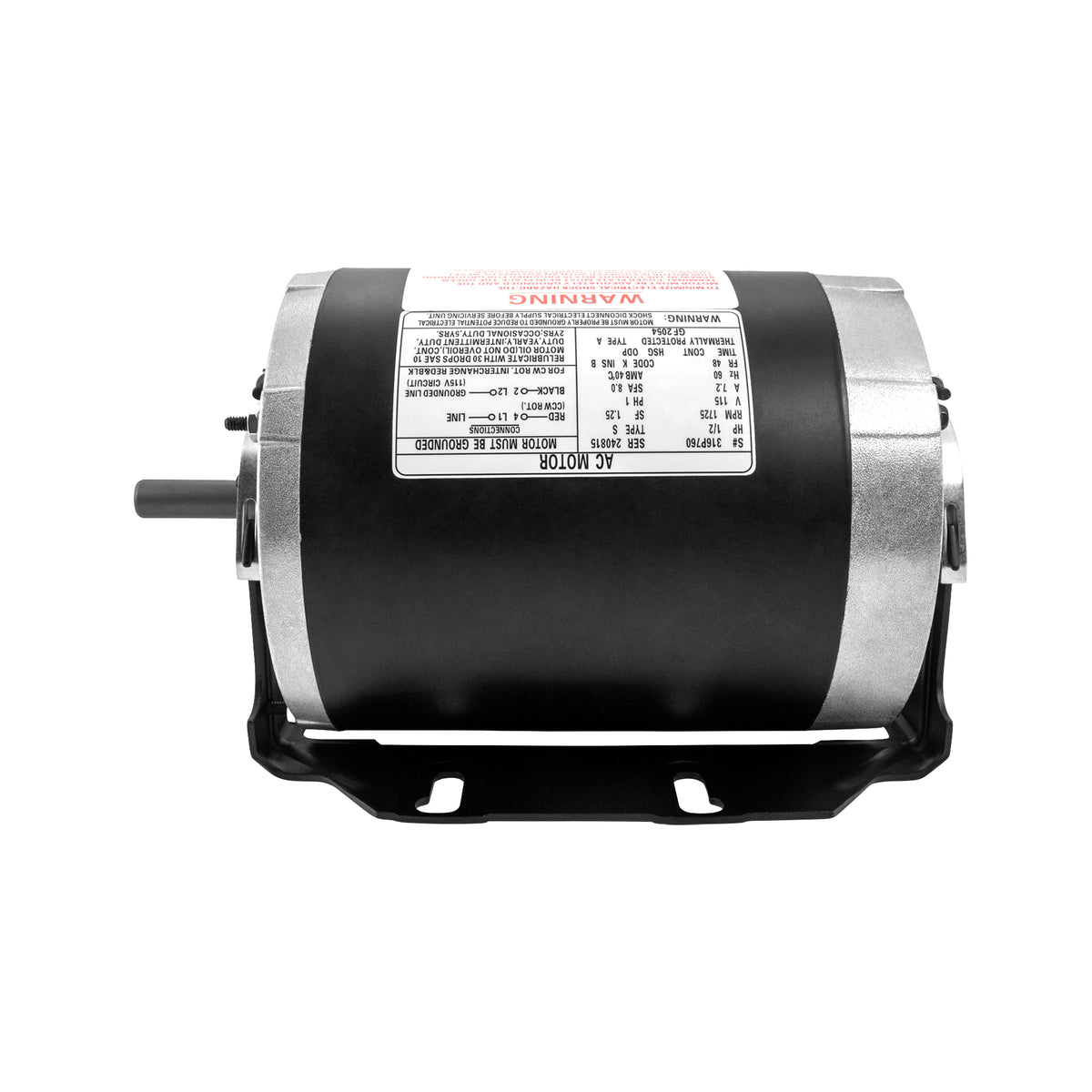 IMM .5 HP Electric Motor 1725 RPM Century Blower Motor 115V Sleeve Bearing Fan Motor