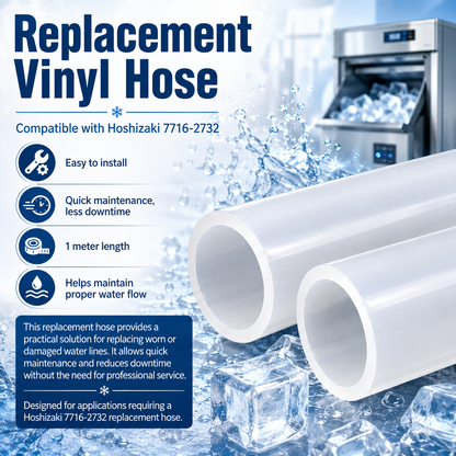 IMM Replacement for Hoshizaki 7716-2732 Vinyl Hose 1 Meter IMM7716-2732 Ice Machines Durable Flexible Water Line