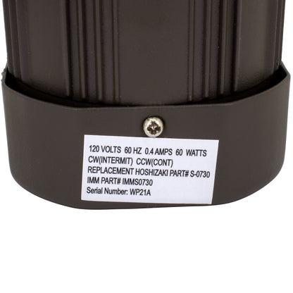 IMM Ice Machine Motor Replacement for Hoshizaki S-0730 with Plug and Mounting Kit for Commercial Ice Makers